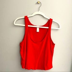 H&M Red cropped tank